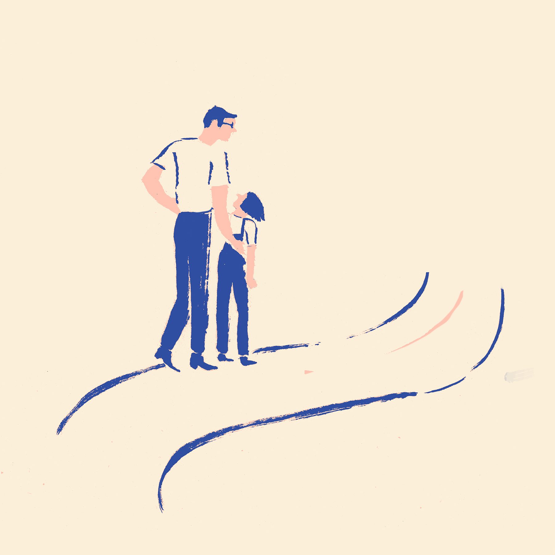 How To Talk To Your Kids About Coronavirus Father and Daughter illustration