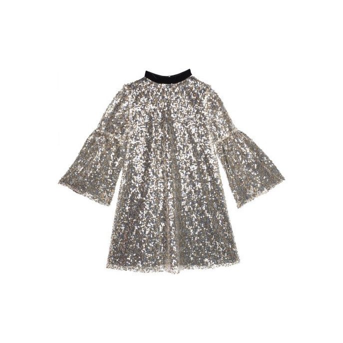 Sequin Hannah Dress, Silver Sequin Hannah Dress, Silver