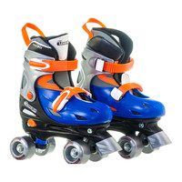 Adjustable Quad Skates, Blue/Orange