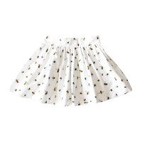 Cotton Pleated Skirt, Honey Bees
