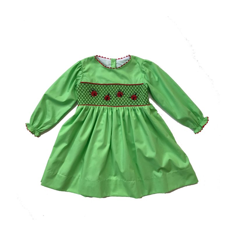 Ladybug Dress, Green Ladybug Dress, Green