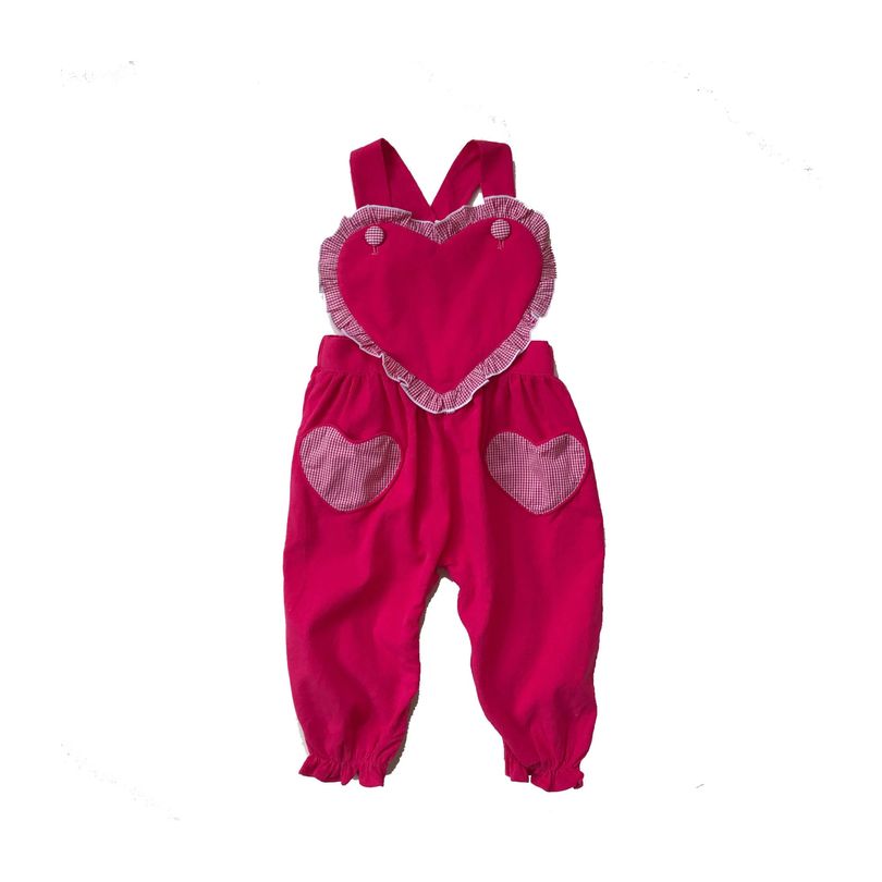 Valentine Dungarees, Fuschia Valentine Dungarees, Fuschia