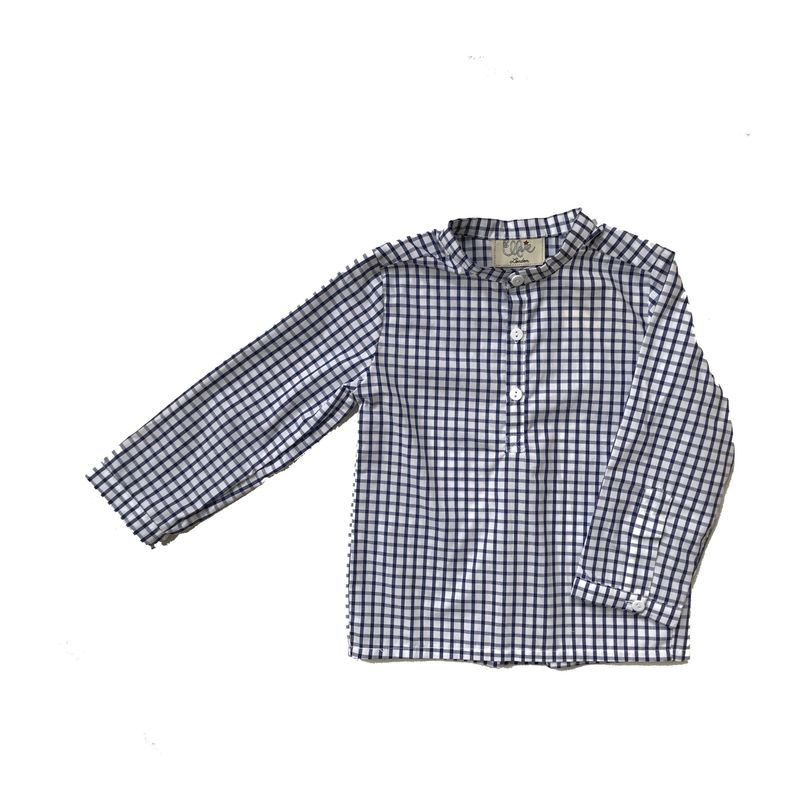 Hector Shirt, Navy Check Hector Shirt, Navy Check