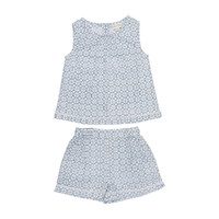 Posie Pajama Set, Soft Blue