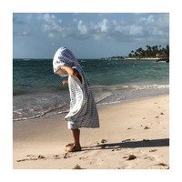 Kai Poncho, Soft Blue/Island Green