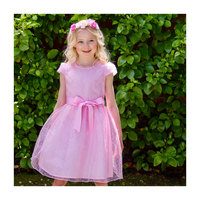 Organza Spot Party Dress, Pale Pink