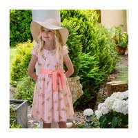 Cotton Butterfly Party Dress, Pink