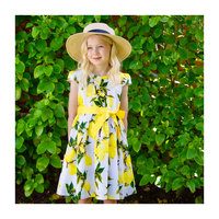 Cotton Lemon Party Dress, White