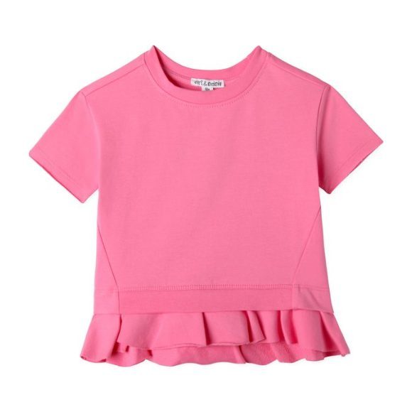 Mini Summer Short Sleeve Sweatshirt, Pink Carnation Mini Summer Short Sleeve Sweatshirt, Pink Carnation
