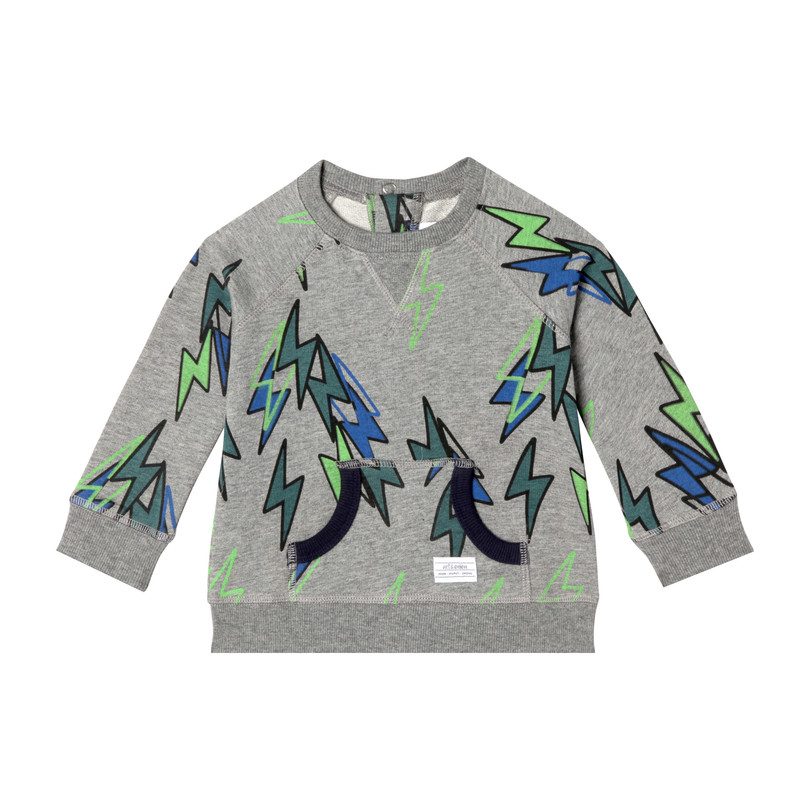 Mini Eli Crewneck, Lightning Bolt Mini Eli Crewneck, Lightning Bolt