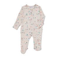 Lovely Llamas Zipper Ruffle Back Footie, Pink