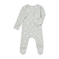 Sheep Zipper Footie, Grey