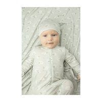 Sheep Zipper Footie, Grey