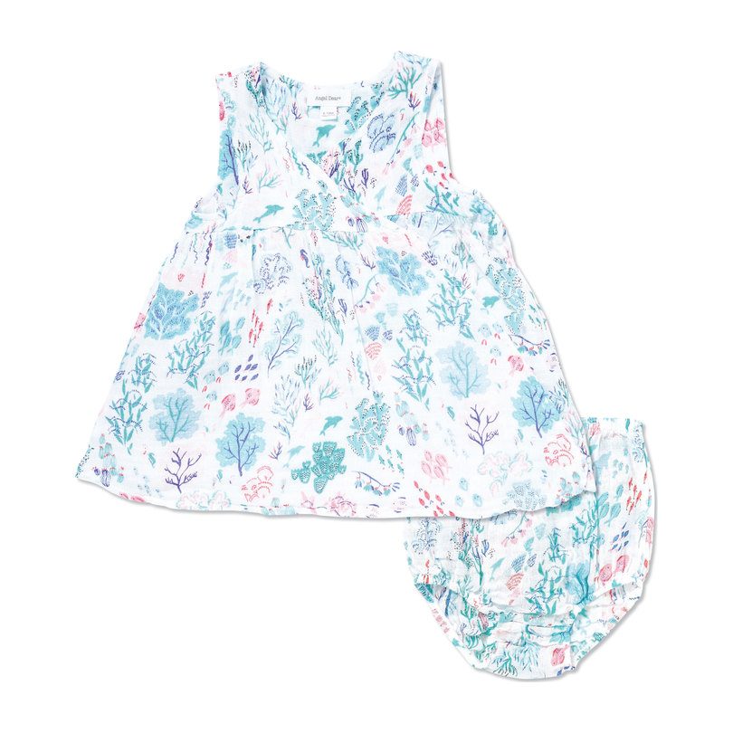 Muslin Kimono Dress & Bloomer, Seaworld Muslin Kimono Dress & Bloomer, Seaworld