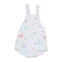 Muslin Retro Sunsuit, Little Fishies