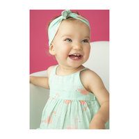 Muslin Romper with Bow Back, Flamingo