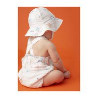 Muslin Retro Sunsuit, Little Fishies