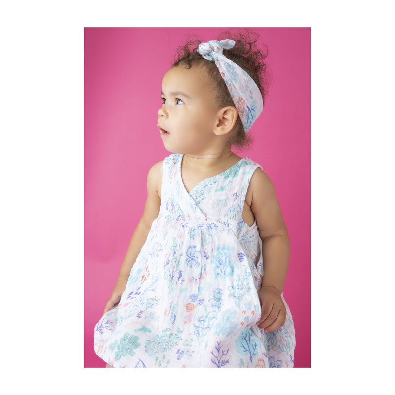 Muslin Kimono Dress & Bloomer, Seaworld Muslin Kimono Dress & Bloomer, Seaworld