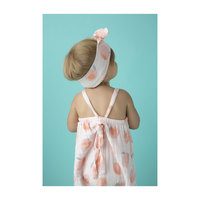 Muslin Romper with Bow Back, Peach
