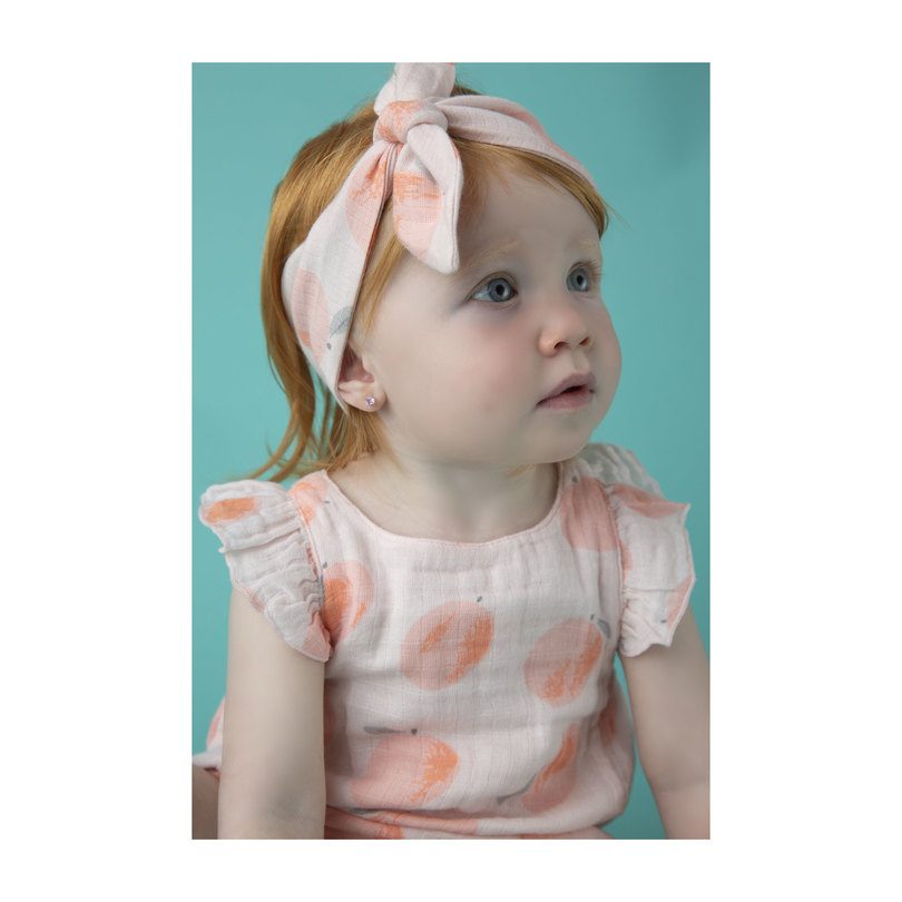 Muslin Sunsuit, Peach Muslin Sunsuit, Peach