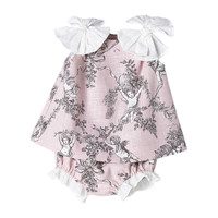 Toile de Jouy Baby Dress, Pink