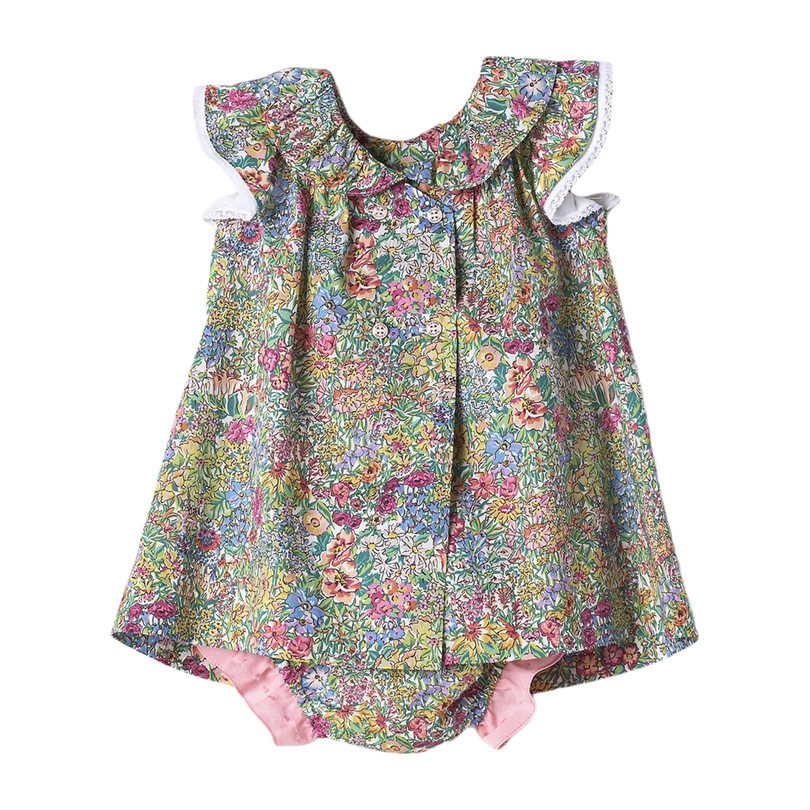 Liberty Print Baby Dress with Bloomer Liberty Print Baby Dress with Bloomer