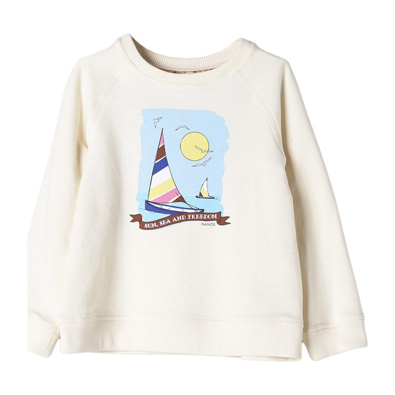 Sailboat Sweatshirt, Yellow Sailboat Sweatshirt, Yellow