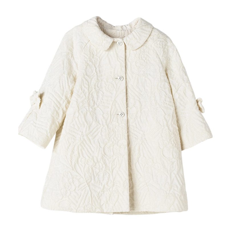 Jacquard Coat, Ivory Jacquard Coat, Ivory