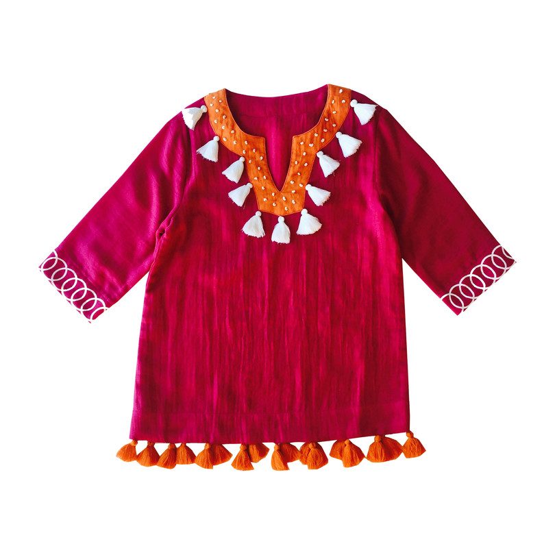 Campbell Tassel Tunic, Fuschia Campbell Tassel Tunic, Fuschia
