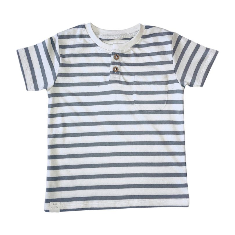 Knit Stripe Henley, Natural Knit Stripe Henley, Natural