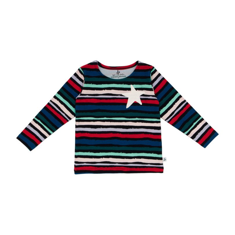 Black Winter Stripe Sailor Tee Black Winter Stripe Sailor Tee