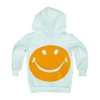 Smiley Zip Hoodie, White