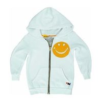 Smiley Zip Hoodie, White