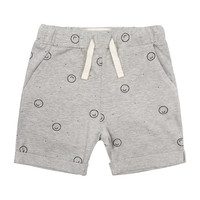 Happy Faces Knit Short, Grey