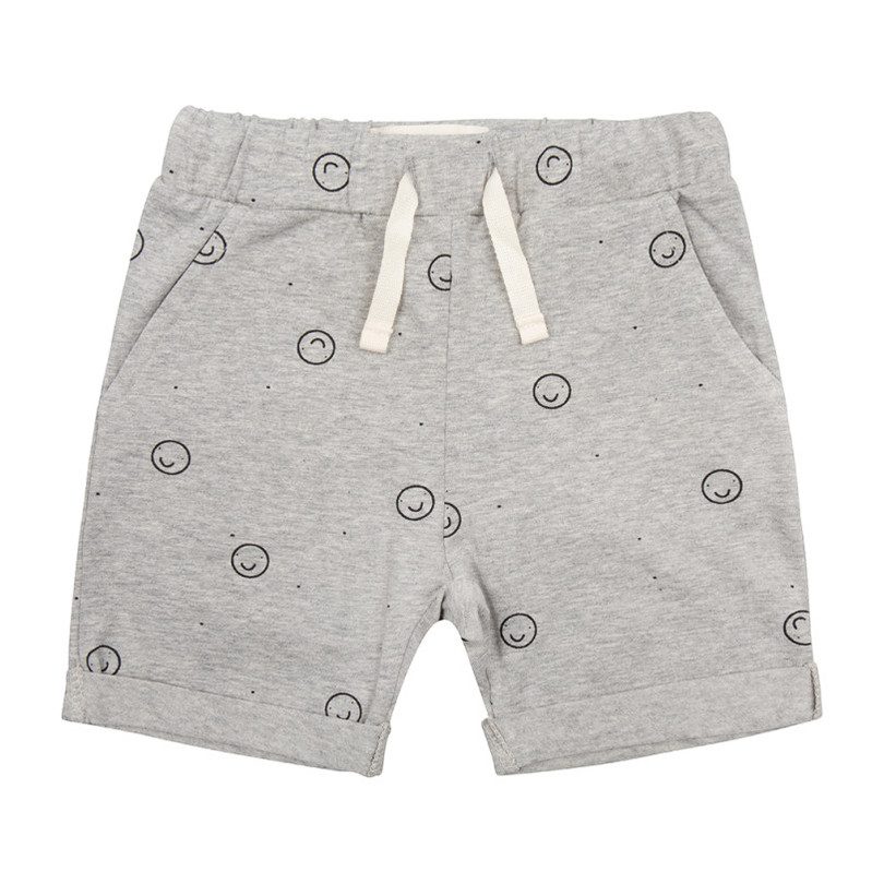 Happy Faces Knit Short, Grey Happy Faces Knit Short, Grey