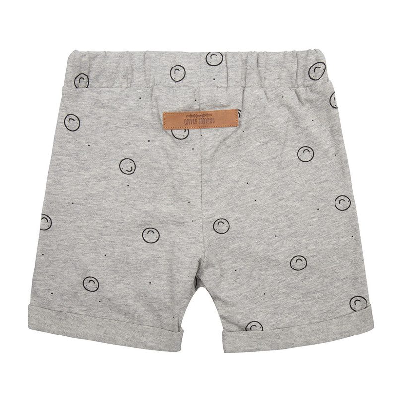 Happy Faces Knit Short, Grey Happy Faces Knit Short, Grey