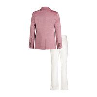 Oxford Blazer And White Pant Set