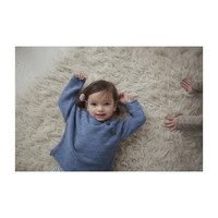 Triangle Sweater, Dusty Blue