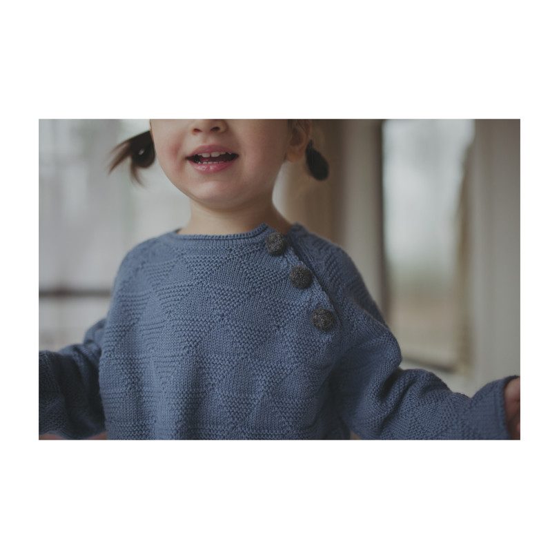 Triangle Sweater, Dusty Blue Triangle Sweater, Dusty Blue