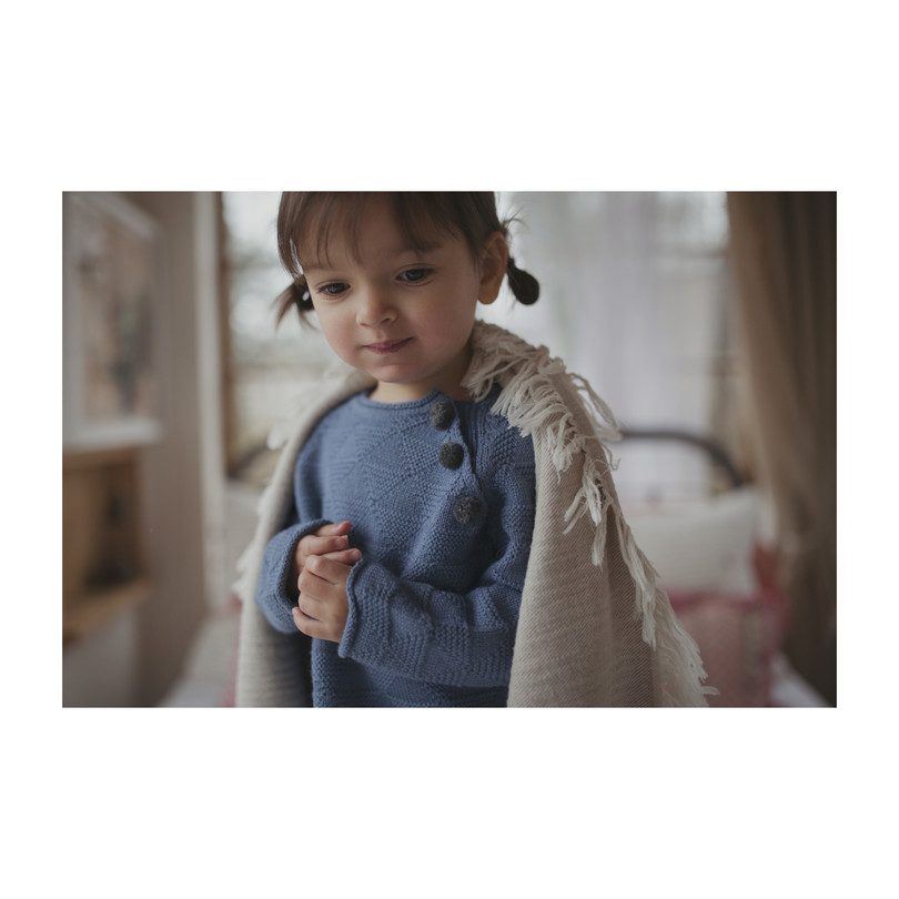 Triangle Sweater, Dusty Blue Triangle Sweater, Dusty Blue