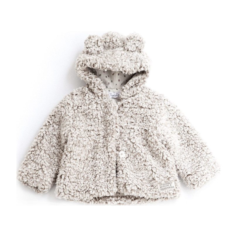 Hooded Bear Jacket, Beige Hooded Bear Jacket, Beige