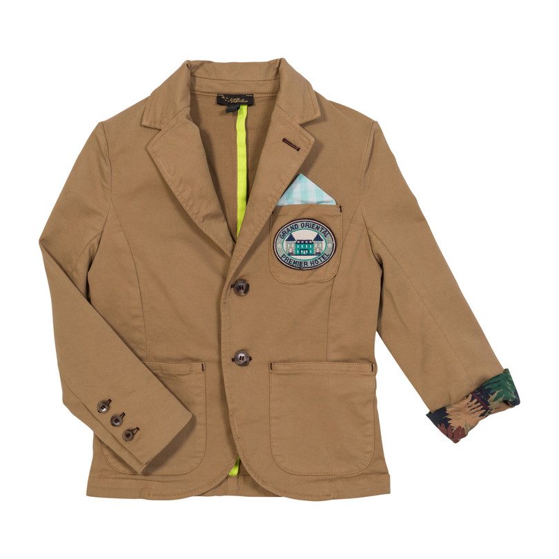 Piers Blazer, Sand Cotton Twill Piers Blazer, Sand Cotton Twill