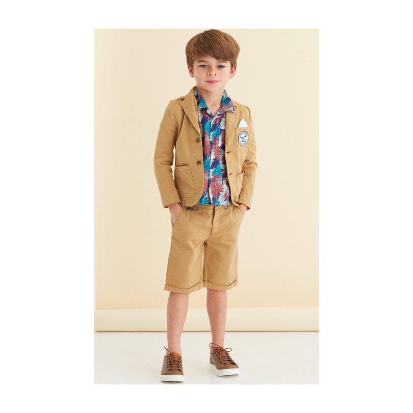 Piers Blazer, Sand Cotton Twill Piers Blazer, Sand Cotton Twill