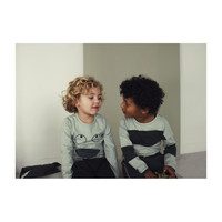 Luke Kids Tee, Light Blue and Green