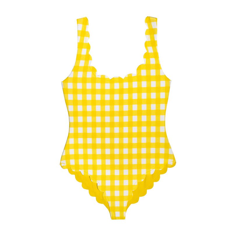 *Exclusive* Womens Palm Springs One Piece, Yellow Gingham *Exclusive* Womens Palm Springs One Piece, Yellow Gingham