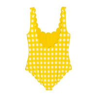 *Exclusive* Womens Palm Springs One Piece, Yellow Gingham
