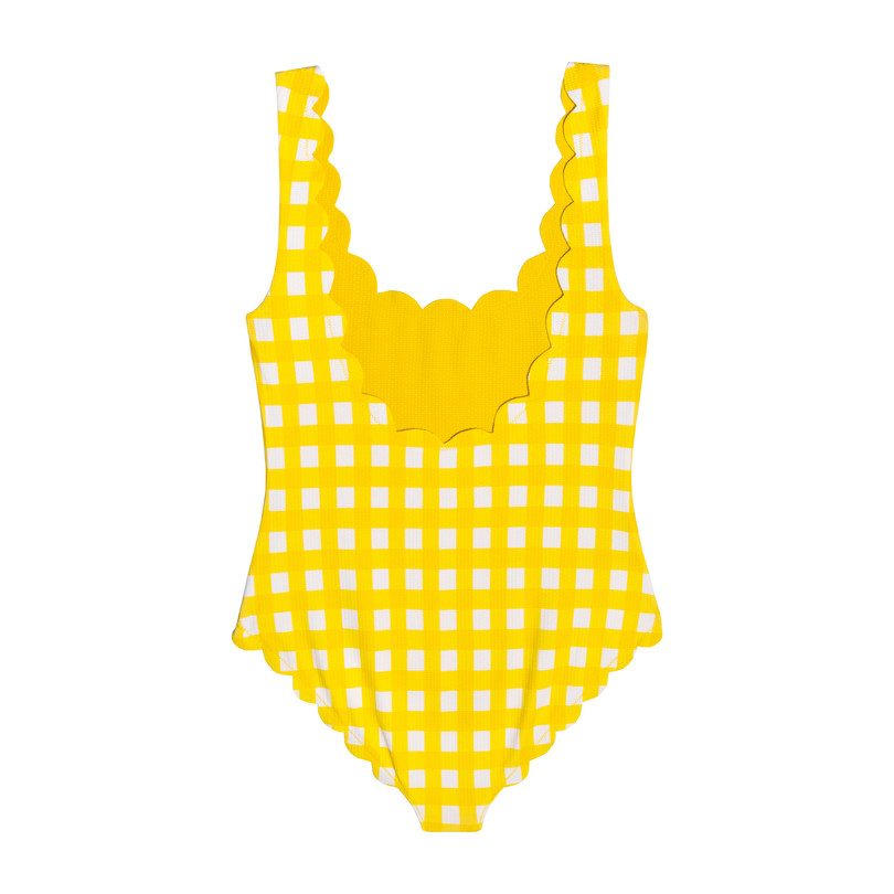 *Exclusive* Womens Palm Springs One Piece, Yellow Gingham *Exclusive* Womens Palm Springs One Piece, Yellow Gingham