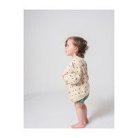 Organic Baby Flowers Cardigan, Blanc de Blanc