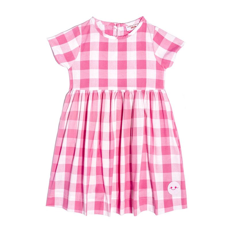 Sunday Dress, Bubblegum Gingham Sunday Dress, Bubblegum Gingham