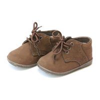 Baby James Nubuck Leather Lace Up Shoe, Brown